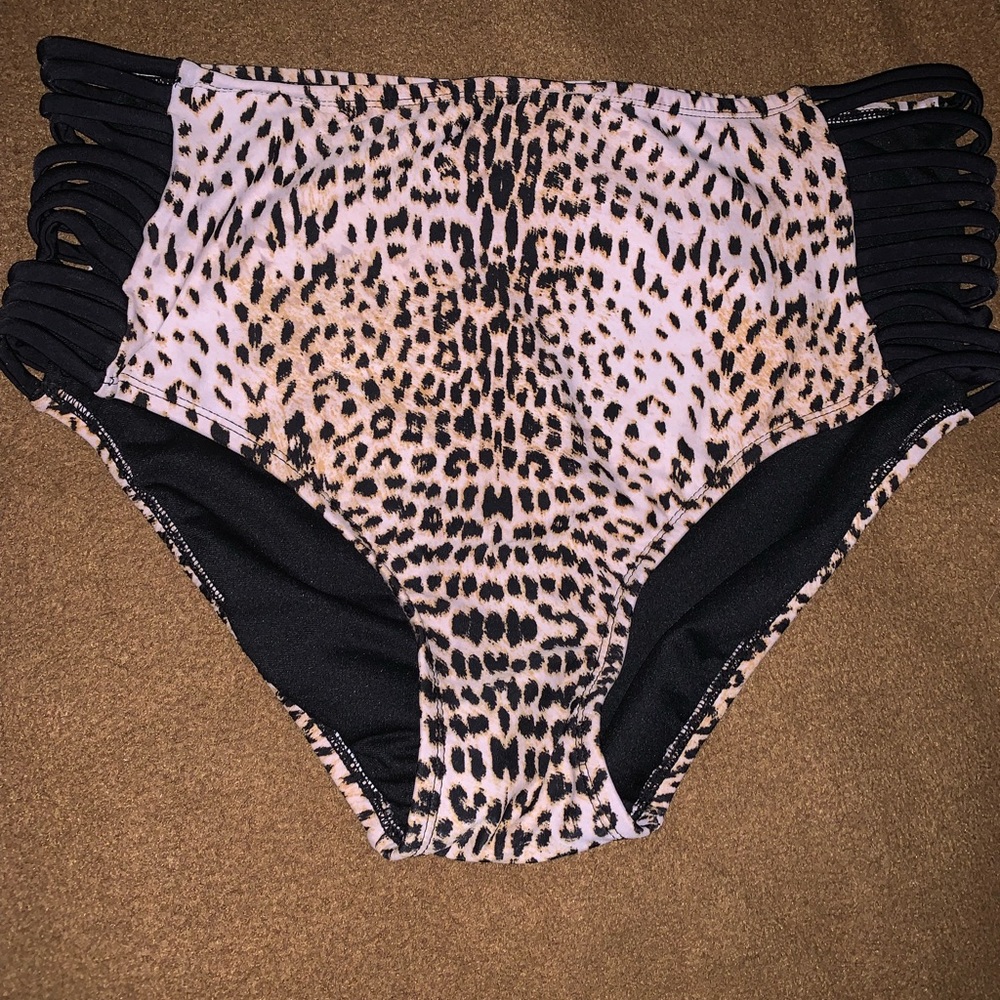 High waisted cheetah bikini bottoms